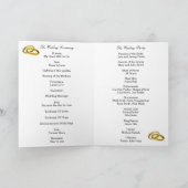 Rustieke Elegantie Witte Roos Programma Kaart (Binnen)