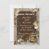 Rustieke Elegantie Witte Roos Save The Date Kaart (Voorkant)