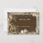 Rustieke Elegantie Witte Roos Tafelplaatskaart Kaart (Voorkant)