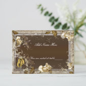 Rustieke Elegantie Witte Roos Tafelplaatskaart Kaart (Staand voorkant)