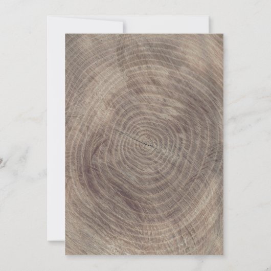 Rustieke en elegante houten huwelijksuitnodiging kaart (Achterkant)