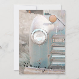 Rustieke en landelijke pick-up flat dank u kaart