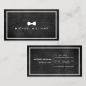 Rustieke en verfijnde Mannen-Stropdas Classic Bow  Visitekaartje (Voorkant / Achterkant)