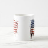 Rustieke en verweerde Amerikaanse vlag Koffiemok (Center)