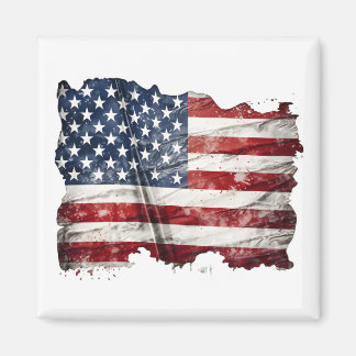 Rustieke en verweerde Amerikaanse vlag Magneet