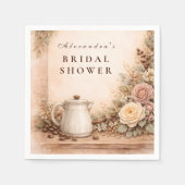 Rustieke Espresso Bar Bruidsuitnodiging Servet (Voorkant)
