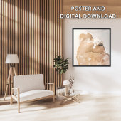 Rustieke esthetiek met beige verweerde textuur poster