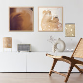 Rustieke esthetiek met beige verweerde textuur poster