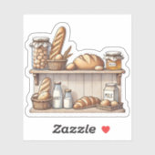 rustieke esthetische broodplank sticker (Vel)
