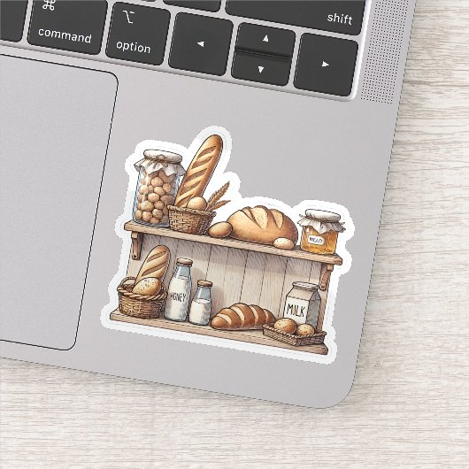 rustieke esthetische broodplank sticker (Detail)