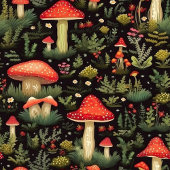 Rustieke esthetische tafelkleed Paddenstoelen & Va