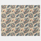 Rustieke etnische deken met gedurfde tribale motie (Voorkant (Horizontaal))