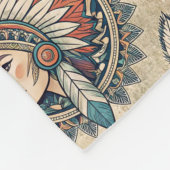 Rustieke etnische deken met gedurfde tribale motie (Hoek)