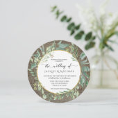 Rustieke Eucalpytus Foliage Waterverf Bruiloft Ron Kaart (Staand voorkant)