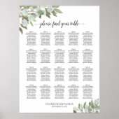 Rustieke Eucalyptus 20 Tafel Bruiloft Zitplaatskaa Poster (Voorkant)