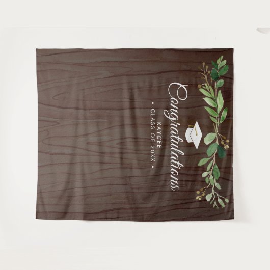 Rustieke Eucalyptus Afstudeerfoto Achtergrond Wandkleed (Voorkant (horizontaal))