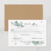 Rustieke Eucalyptus behuizing RSVP-kaart Kaart (Voorkant / Achterkant)