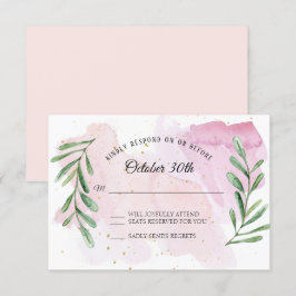 Rustieke Eucalyptus Blad Goud Moderne Waterverf RS Kaart