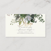Rustieke Eucalyptus, Blauwe Gom Website RSVP Visitekaartje (Voorkant)
