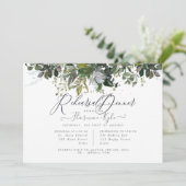 Rustieke eucalyptus, Blue Gum repetitie diner Kaart (Staand voorkant)