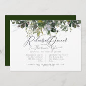 Rustieke eucalyptus, Blue Gum repetitie diner Kaart (Voorkant / Achterkant)