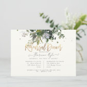 Rustieke eucalyptus, Blue Gum repetitie diner Kaart (Staand voorkant)