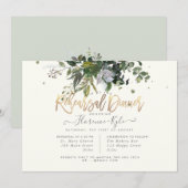 Rustieke eucalyptus, Blue Gum repetitie diner Kaart (Voorkant / Achterkant)