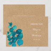 Rustieke Eucalyptus Bos Bruiloft Bedankt (Voorkant / Achterkant)