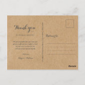 Rustieke Eucalyptus Bos Bruiloft Dank Je Briefkaart (Achterkant)
