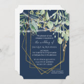Rustieke Eucalyptus Bos Bruiloft Foliage Geometris Kaart (Voorkant / Achterkant)