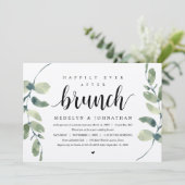 Rustieke Eucalyptus, Bruiloft Intieme Viering Kaart (Staand voorkant)