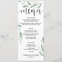 Rustieke Eucalyptus Bruiloft Menu Kaart