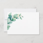 Rustieke Eucalyptus bruiloft RSVP Kaartje (Achterkant)