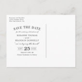 Rustieke Eucalyptus Bruiloft Save the Date Aankondigingskaart (Achterkant)