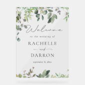 Rustieke eucalyptus bruiloft welkom acryl bord (Voorkant)