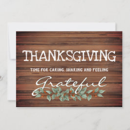 Rustieke eucalyptus |Dankbaar voelen |Thanksgiving Feestdagenkaart
