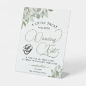 Rustieke Eucalyptus Dansende Voeten Flip Flop Wedd Reclamebord Met Voetstuk (Voorkant)