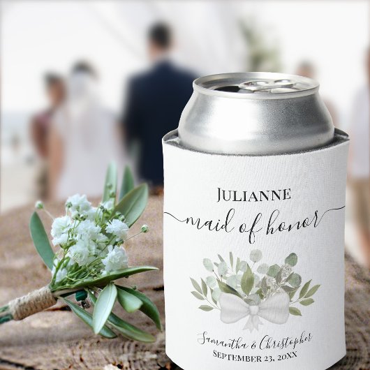 Rustieke Eucalyptus Elegant Maid of Honor Bruiloft Blikjeskoeler