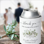 Rustieke eucalyptus elegante bruiloft dank u blikjeskoeler