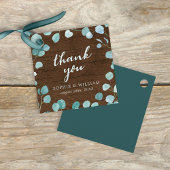 Rustieke Eucalyptus en Bruin Hout Dank u Bedankjes Labels