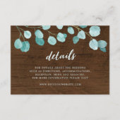 Rustieke Eucalyptus en Bruine Houten Details Informatiekaartje (Voorkant)