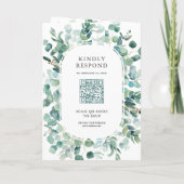Rustieke Eucalyptus Foto All in One QR Code Trouwe (Achterkant)