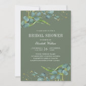 Rustieke Eucalyptus Foto Sage Green Vrijgezellenfe Kaart (Voorkant)