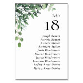 Rustieke Eucalyptus Gastnamen Bruiloft Kaart (Voorkant)