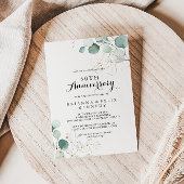 Rustieke Eucalyptus Goud 50ste Huwelijksjubileum Kaart