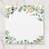 Rustieke eucalyptus goud groen boho bruiloft bedankjes labels (Achterkant)