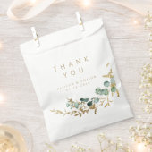 Rustieke eucalyptus goud groen boho bruiloft bedankzakje (Geknipt)
