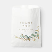 Rustieke eucalyptus goud groen boho bruiloft bedankzakje (Voorkant)