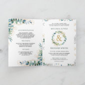 Rustieke Eucalyptus Gouden All in One QR Code Huwe (Binnen)