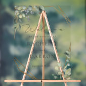 Rustieke eucalyptus & gouden bruiloft welkom acryl bord (Neutraal)